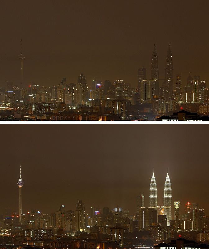 Earth Hour campaign in Kuala Lumpur.