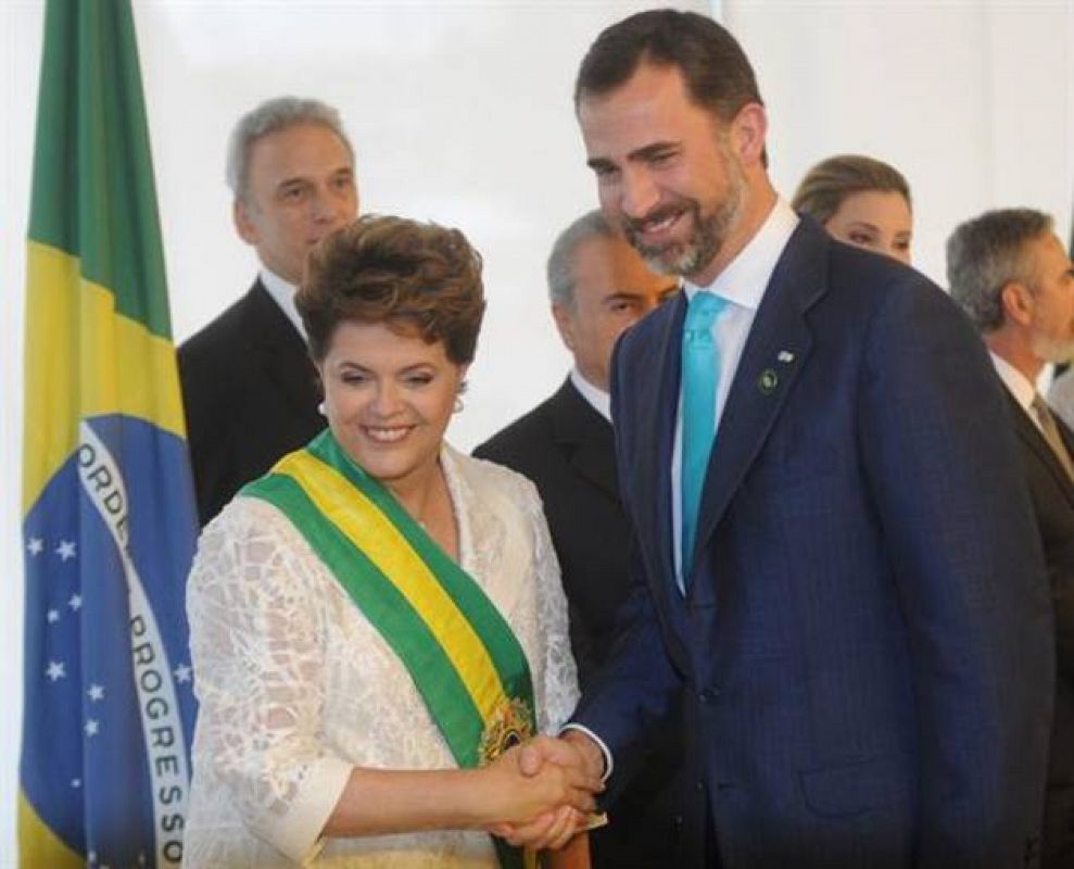 El príncipe, en la toma de posesión de Dilma Rousseff en Brasil