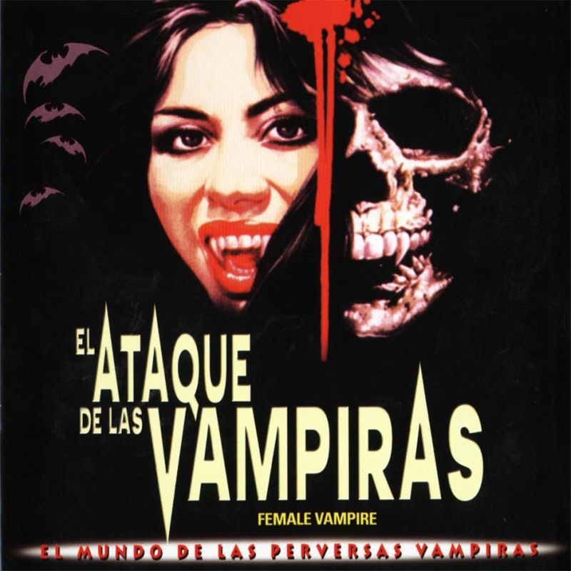 Cartel de 'El ataque de las vampiras', una de las muchas películas de erotismo y terror en las que Jesús Franco dirigió a su esposa, Lina Romay