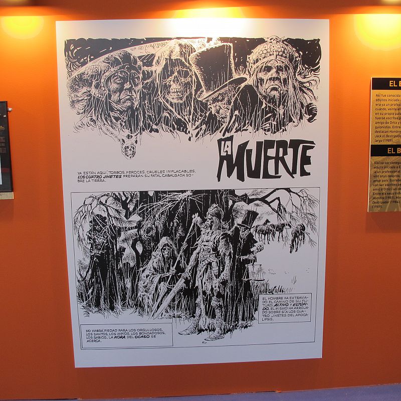 Muestra de la exposición dedicada a José Ortíz, que el año pasado recibió el Gran Premio del Salón del Cómic