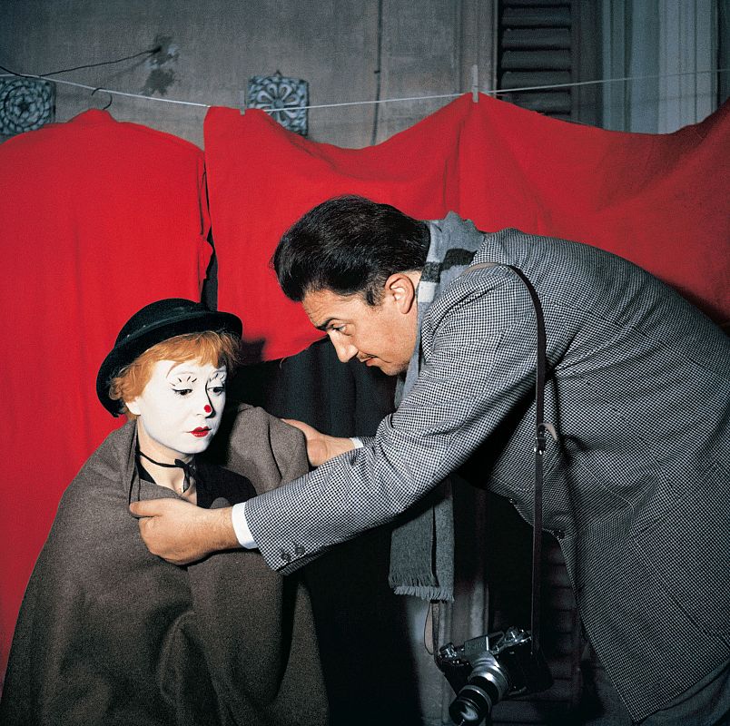 Federico Fellini with Giulietta Masina