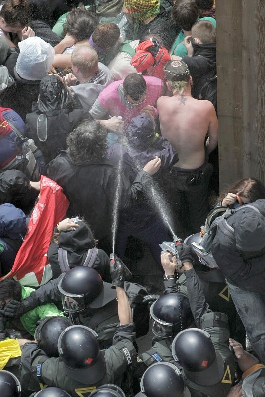 Blockupy protests in Frankfurt