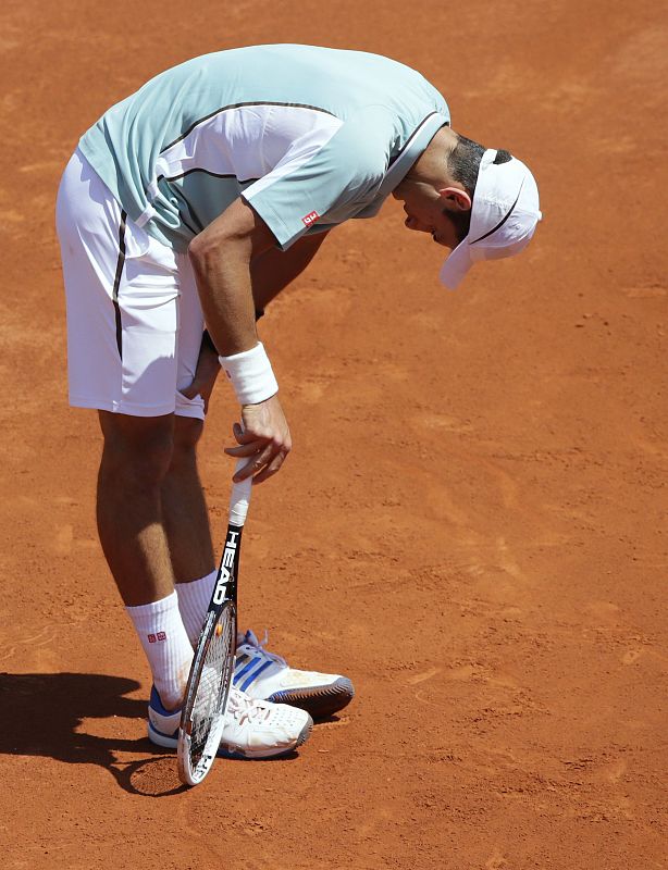 Novak Djokovic tras perder la semifinal de Roland Garros contra Rafa Nadal