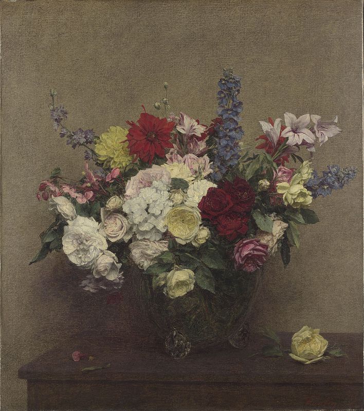 "La exhuberancia rosada de junio", de Ignace-Henri-Théodore Fantin-Latour, 1886.