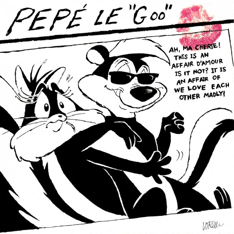 Pepe Le Pew en la versión de  Goo de Sonic Youth realizada por Loren.