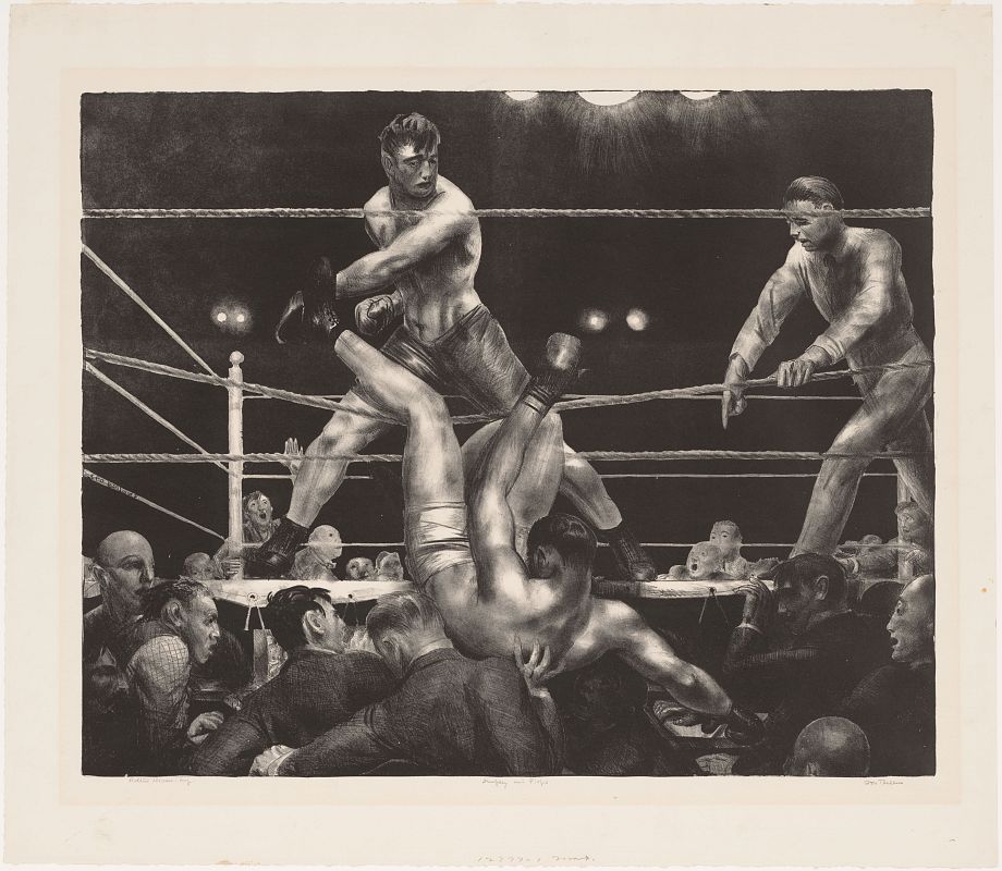 'Dempsey y Firpo' (1923-24). George Bellows.