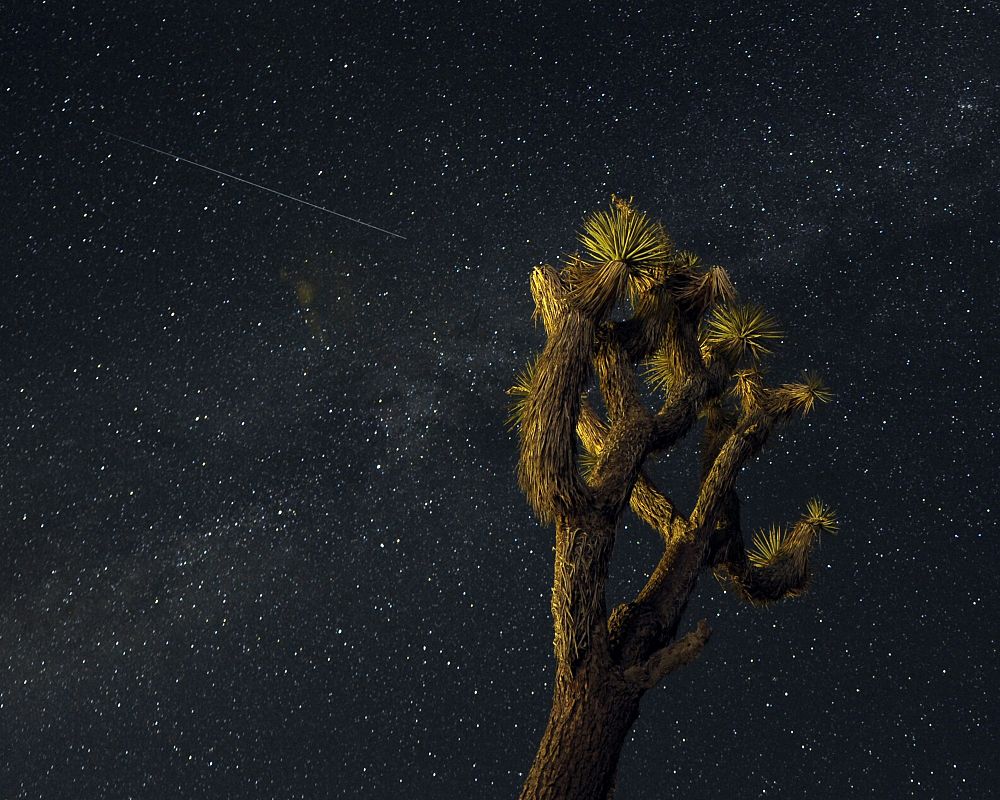 Imagen de un meteoro en el dsierto de Mojave, en Landers (California), EE.UU.