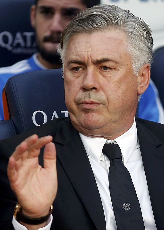 Carlo Ancelotti, en su primer 'clásico' al frente del Real Madrid.