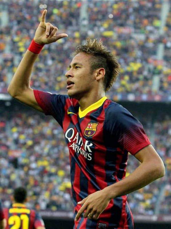Neymar celebra el gol marcado ante el Real Madrid. 