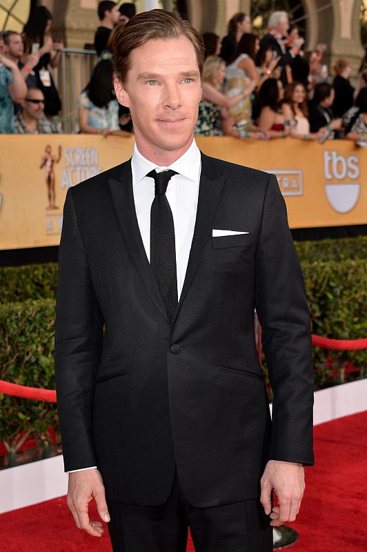 El actor británico Benedict Cumberbatch en su llegada a la 20ª edición de los Screen Actors Guild Awards en Los Angeles, California