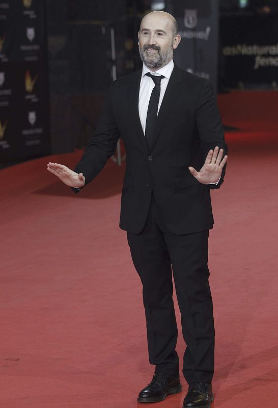 El actor Javier Cámara a su llegada a la entrega los I Premios Feroz que otorga la Asociación de Informadores Cinematográficos de España, hoy en el cine Callao, en Madrid.