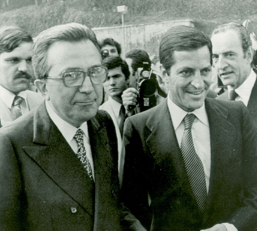 Suárez con el primer ministro italiano Giulio Andreotti