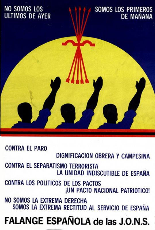 Cartel de Falange Española de las J.O.N.S. para las elecciones de 1982.