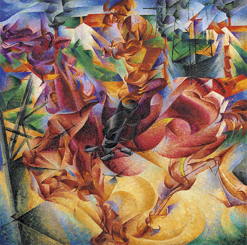 'Elasticidad (Elasticità)', de Umberto Boccioni (1912)