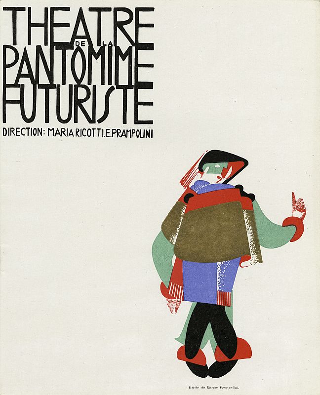 'Programa para el Teatro de la Pantomima Futurista' (Théâtre de la Pantomine Futuriste), de Enrico Prampolini y Maria Ricotti (1927)