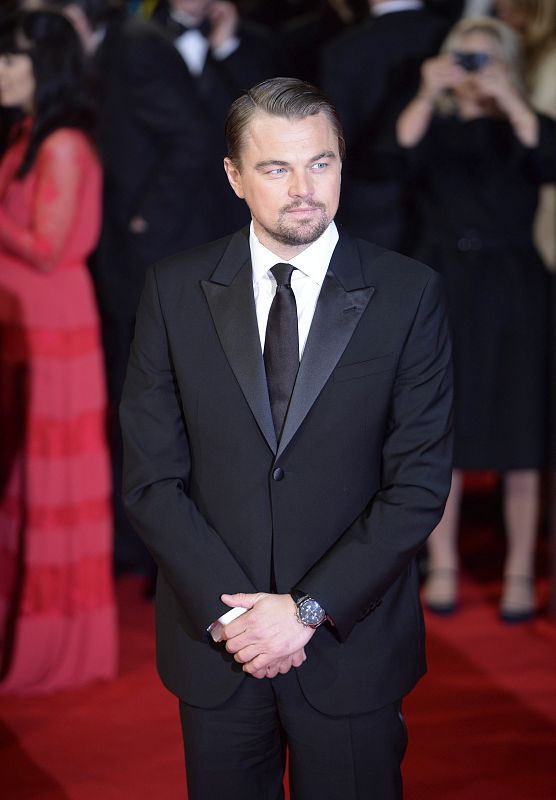 El actor estadounidense Leonardo DiCaprio en la alfombra roja en la 67 edición de los premios del cine británico Bafta.