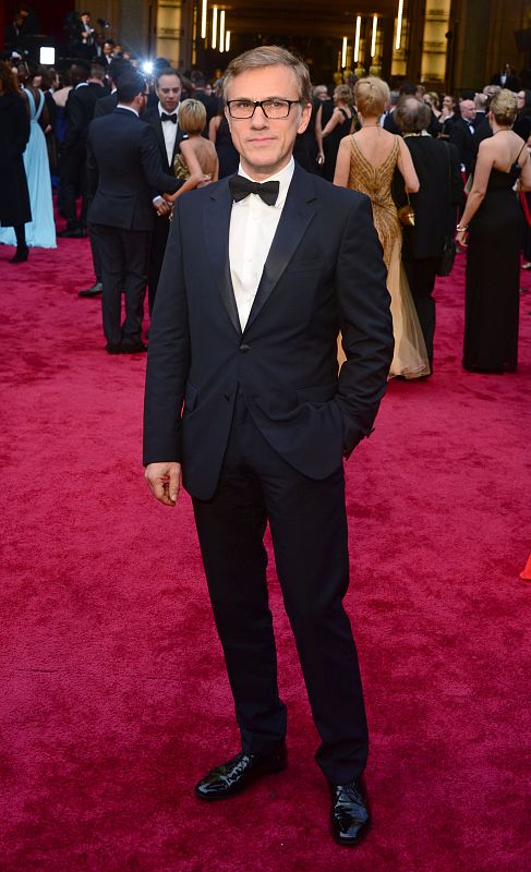 El actor Christoph Waltz en la alfombra roja de los Oscar 2014.