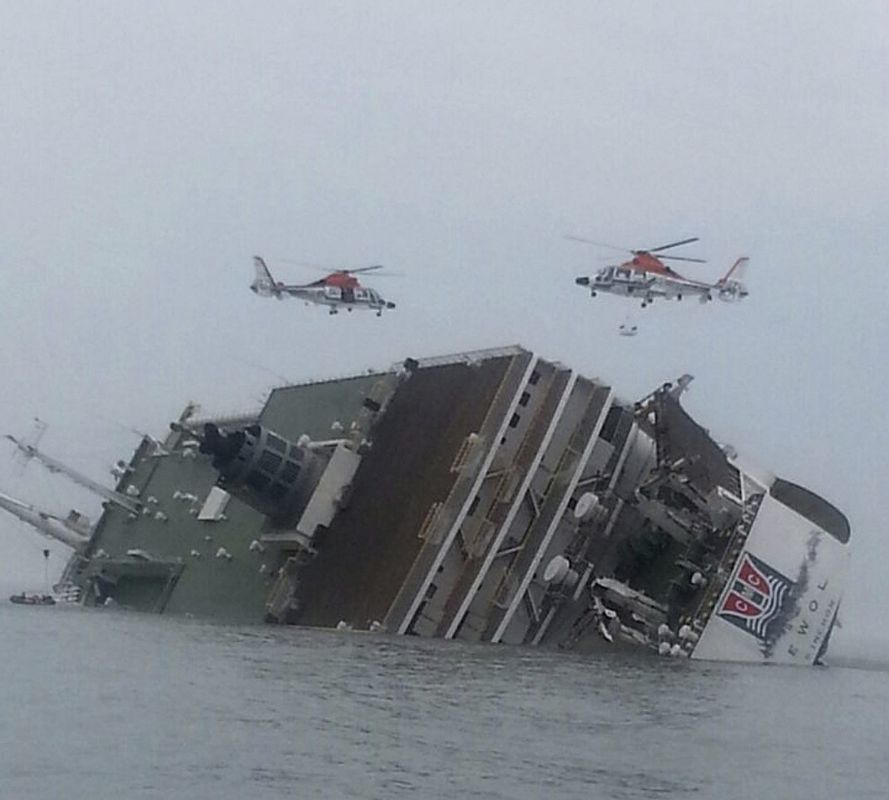 Ferry sinking off South Korea with 450 people on board BARCO SURCOREANO SE HUNDE CON 450 PERSONAS A BORDO