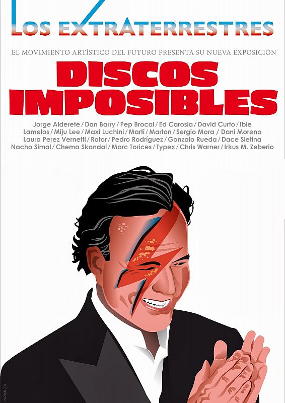 Cartel de la exposición 'Discos imposibles', de Marton