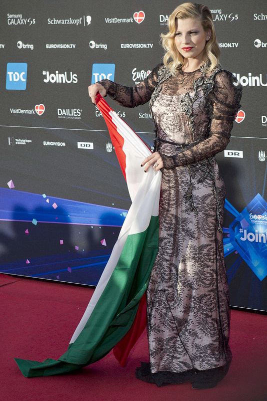 La cantante italiana en la Welcome Party de Eurovisión