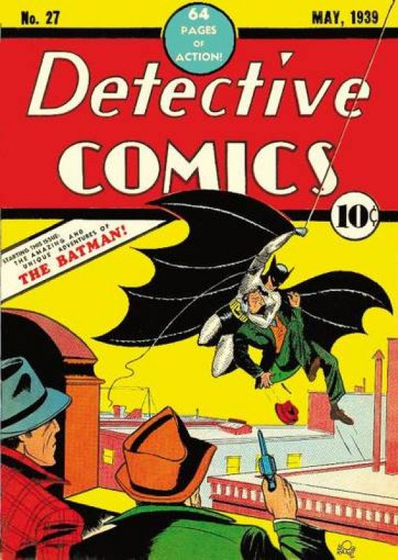 Portada de 'Detective comics, 27' (1939), la primera aparición de Batman 