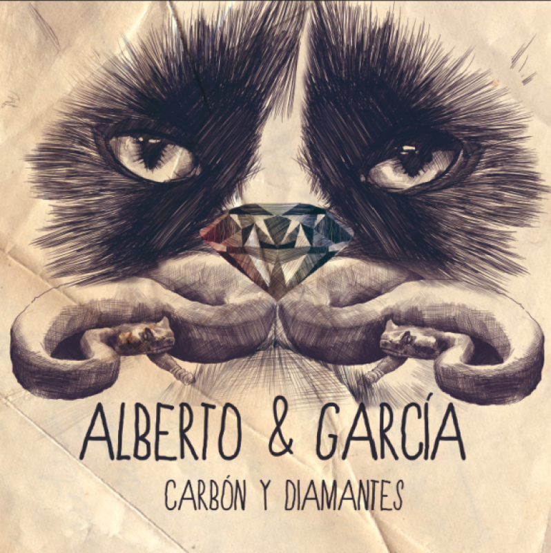 Portada del sencillo "Carbón y diamantes" de Alberto&García.