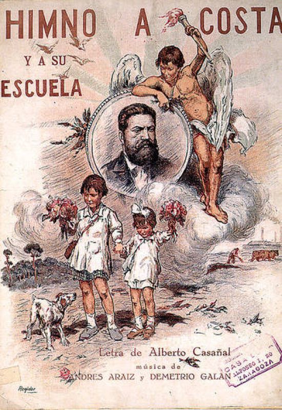   Himno a Costa y a su escuela, partitura compuesta en homenaje al pensador Joaquín Costa 