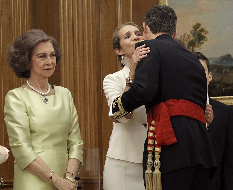 El rey Felipe VI y la infanta Elena