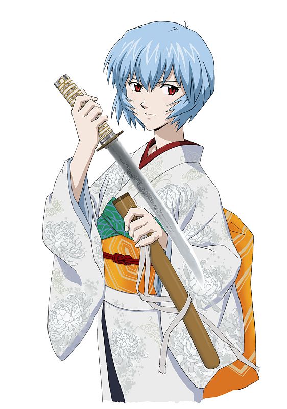 Rei Ayanami con su espada