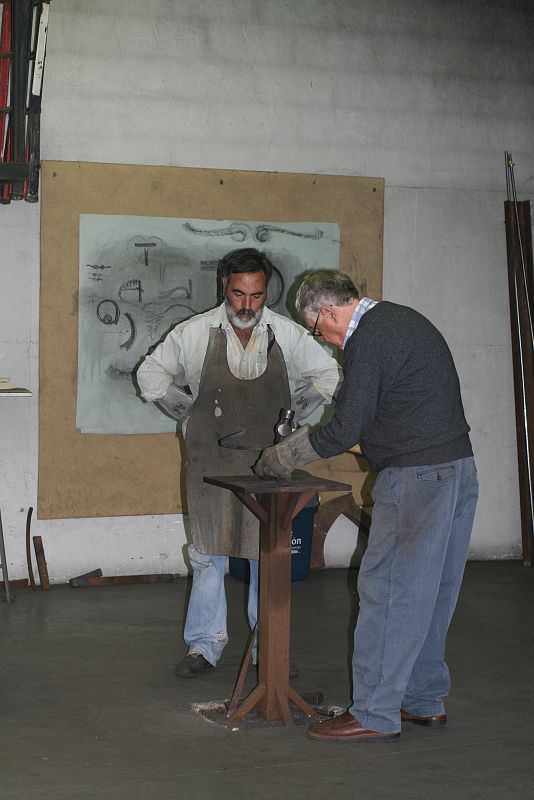 Martín Chirino, en el taller