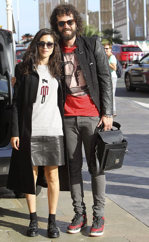 Los actores Nerea Barros y Juan Ibáñez llegan a la 62 edición de Zinemaldia