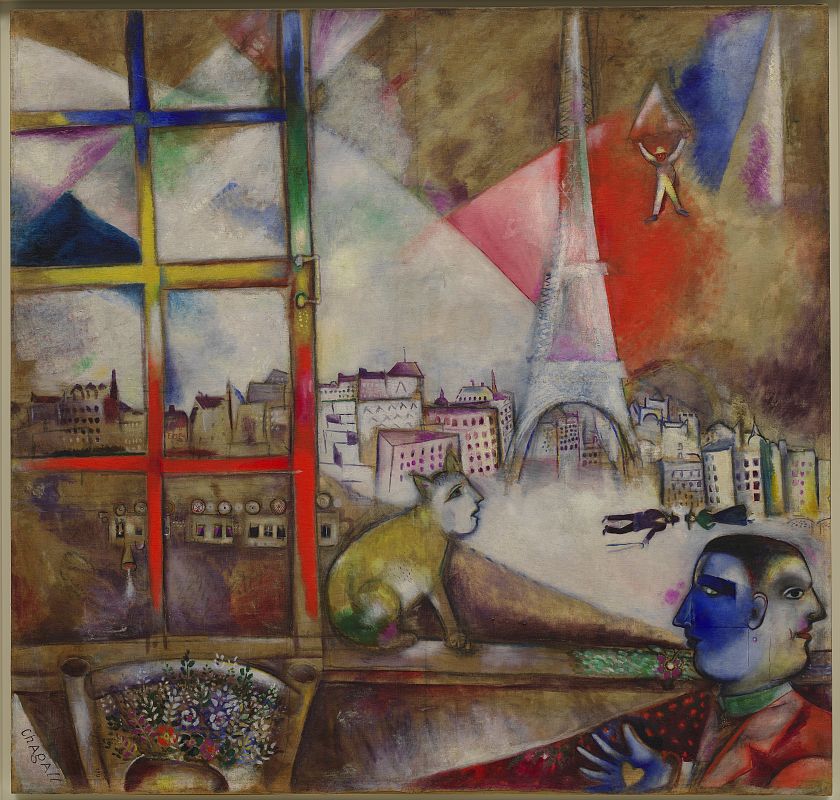 Marc Chagall, "París a través de la ventana" (1913)