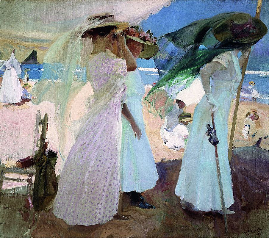 Sorolla, "Bajo el toldo. Zarauz" (1910)