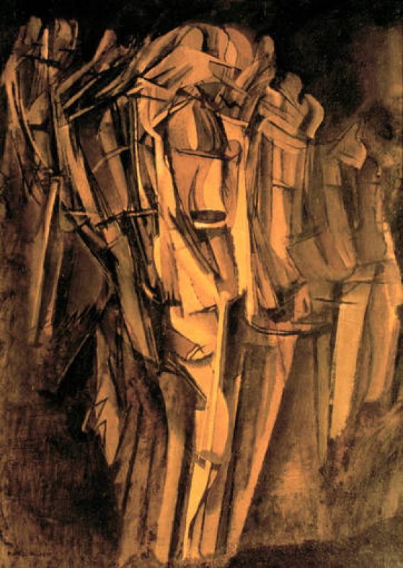 MARCEL DUCHAMP, "Hombre joven triste en un tren", (1911-12)
