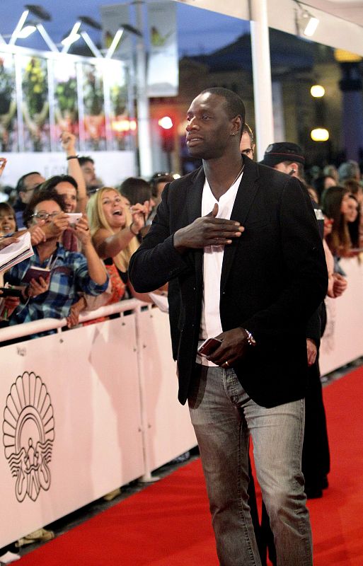 El actor francés Omar Sy, acude a la gala de clausura de la 62 edición del Festival Internacional de Cine de San Sebastián.