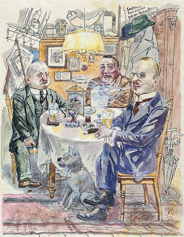 George Grosz "Tertulia" (1928-1930)
