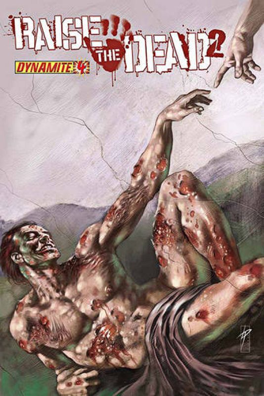  El nacimiendo de Adan de la capilla Sixtina (1508-1512) de Michelangelo Buonarroti en el cómic Raise the Dead 2 (2011) de Lucio Parrillo