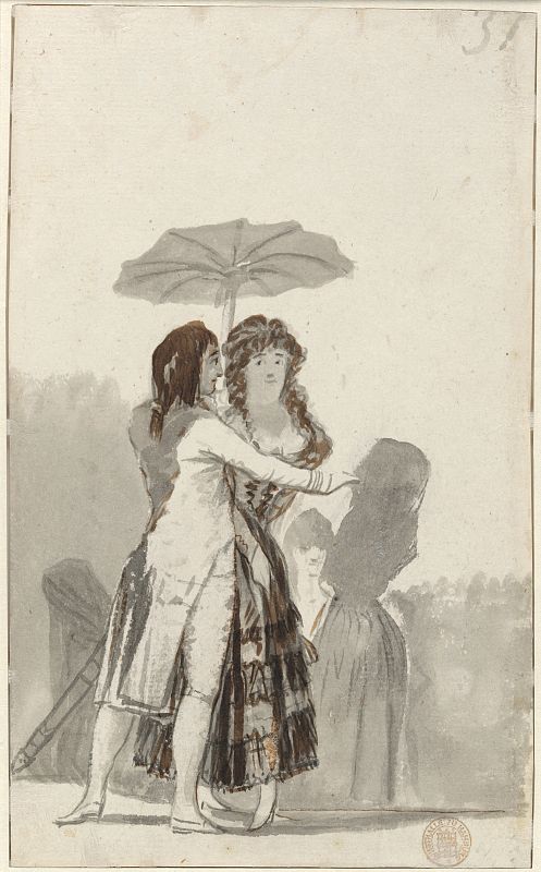 Francisco de Goya, "Pareja con sombrilla en el paseo" (1795-1797)