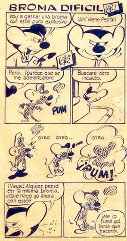 Una de las primeras historietas de Jan, cuando firmaba como López