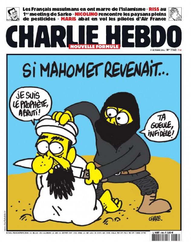 Portada de octubre de 2014 del semanario satírico Charlie Hebdo