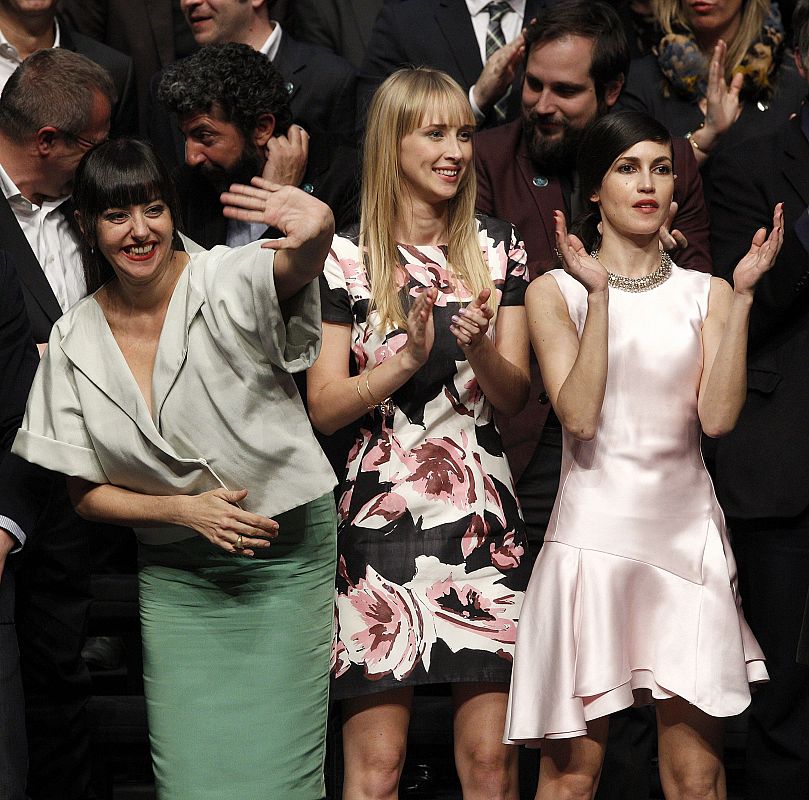 Las actrices Yolanda Ramos, Ingrid García-Jonsson, y Nerea Barros durante la fiesta de nominados de los XXIX Premios Goya