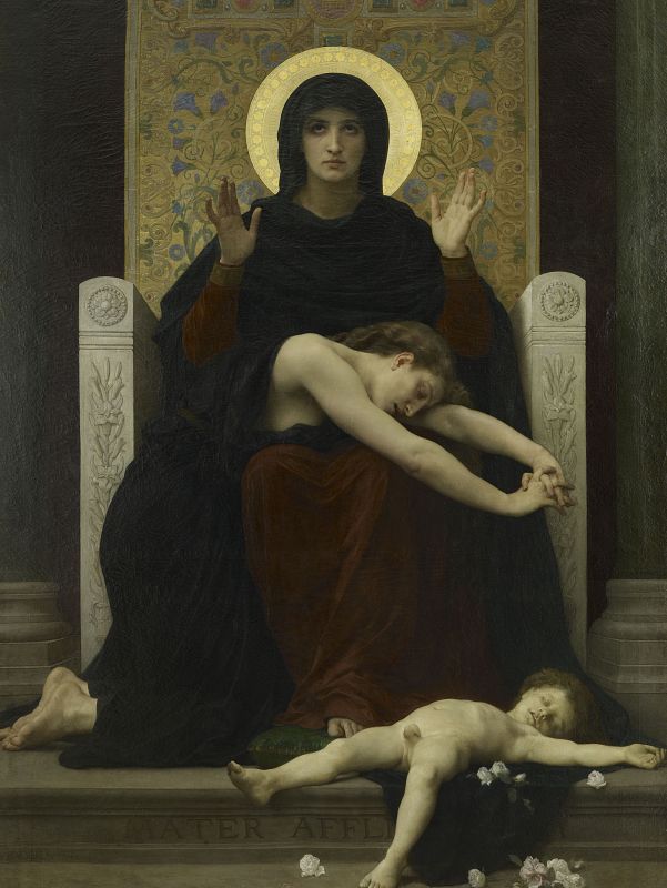 William Adolphe Bouguereau 'Virgen de la consolación' (C. 1877).  París, Musée d¿Orsay, en depósito en el Musée des Beaux-Arts de Strasbourg