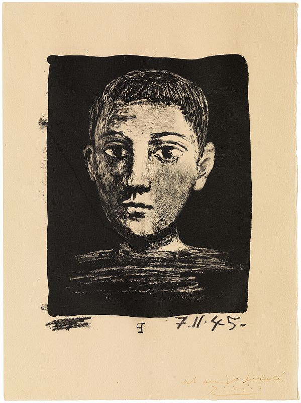 Pablo  Picasso, "Cabeza  (autorretrato  evocativo)",  (París, 1945)