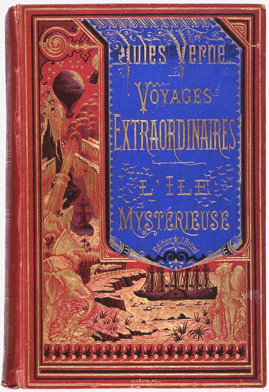 Julio Verne "La isla misteriosa". Hetzel. París, (1875)