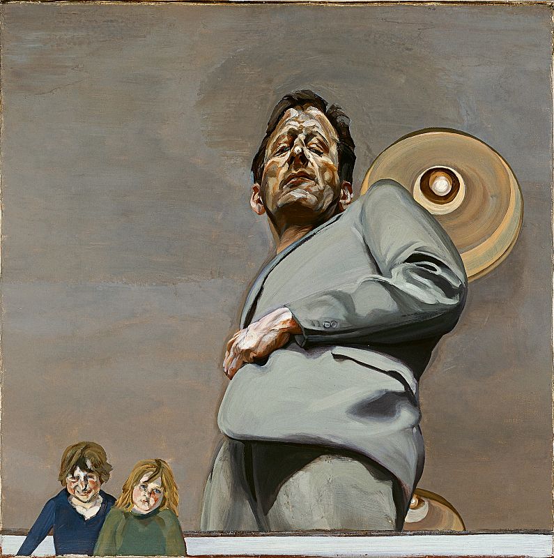 Lucian Freud "Reflejo con dos niños (autorretrato)", 1965