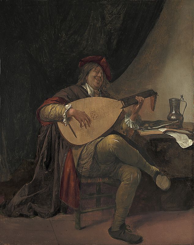 Jan Havicksz Steen, "Autorrertato con laud", 1663-65