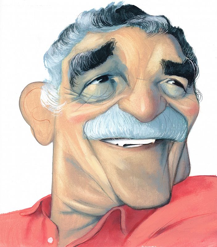 Gabriel García Márquez. Babelia, El País, 2006. Acrílico sobre papel. Colección del artista