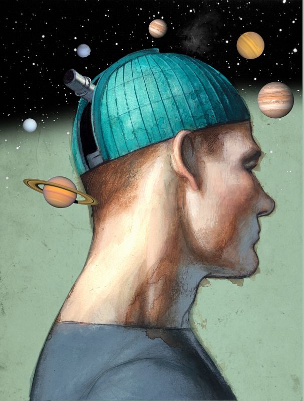 Cartel de la exposición 'Fernando Vicente. Universos'