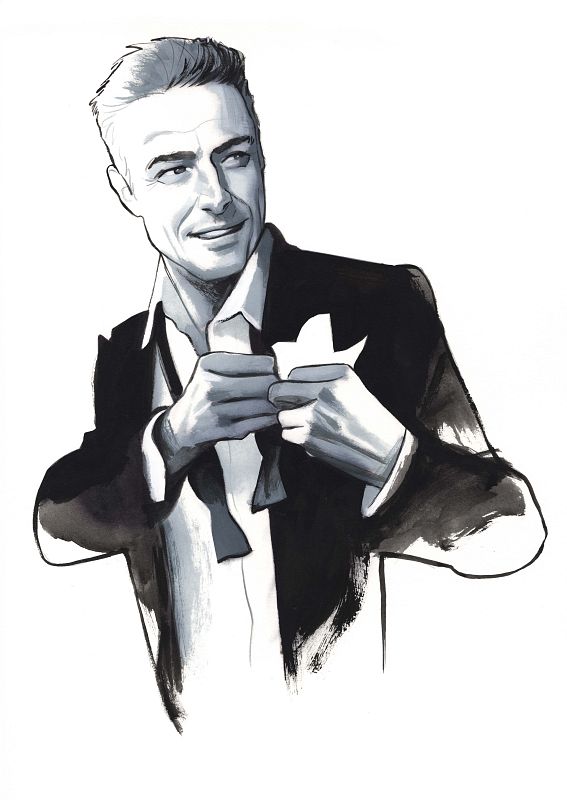 El aristócrata. Gentleman España, 2013. Acrílico sobre papel. Colección del artista