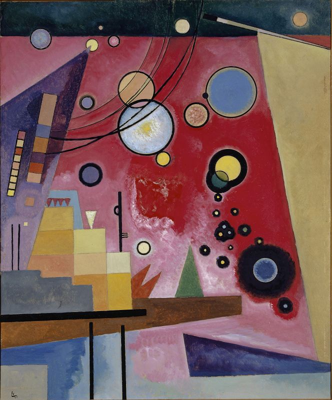 'Rojo fuerte' (1924). Vassily Kandinsky. Kunstmuseum Basel.